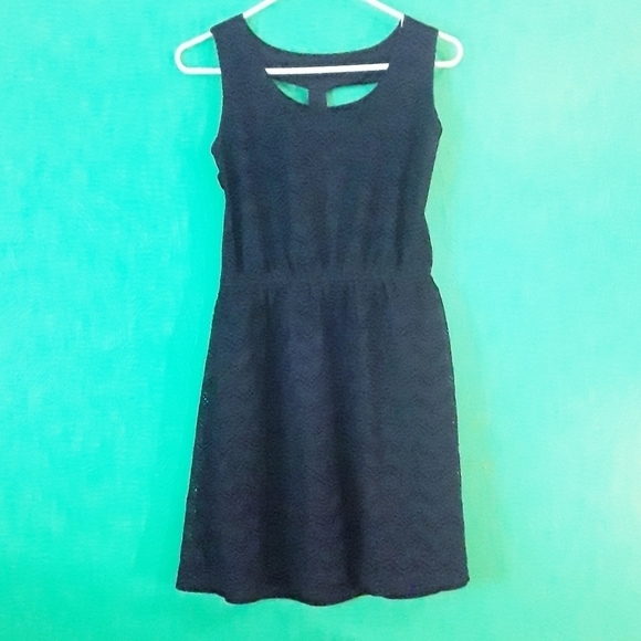 Candalite Petite Black Knitted Dress - Picture 2 of 5